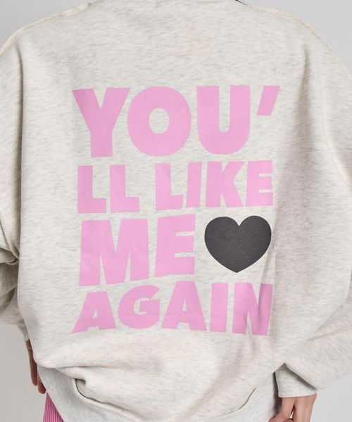 ANAP（アナップ）の「ANAPロゴ ハートポイント アウトシーム 裏起毛 スウェット プルオーバー 【 親子お揃い 】（スウェット・レディース・ライトグレー/ブラック・F）」の13枚目の写真