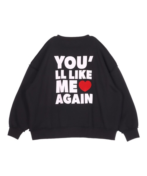 ANAP（アナップ）の「ANAPロゴ ハートポイント アウトシーム 裏起毛 スウェット プルオーバー 【 親子お揃い 】（スウェット・レディース・ライトグレー/ブラック・F）」の16枚目の写真