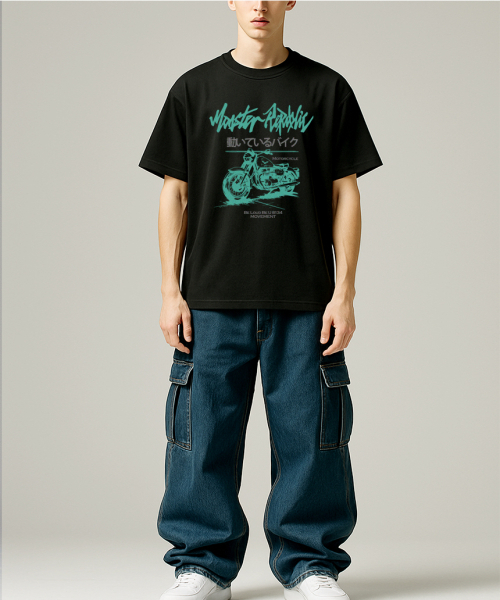 MONSTER REPUBLIC(モンスターリパブリック)の「モーターサイクルビンテージグリーンTシャツブラック_8134(Tシャツ/カットソー・レディース・その他・LARGE/X-LARGE/SMALL/MEDIUM)」の2枚目の写真