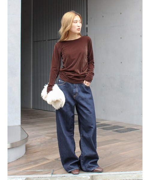 Ungrid（アングリッド）の「カーブルーズデニム（デニムパンツ・レディース・インディゴブルー・25inch/26inch/24inch）」の18枚目の写真