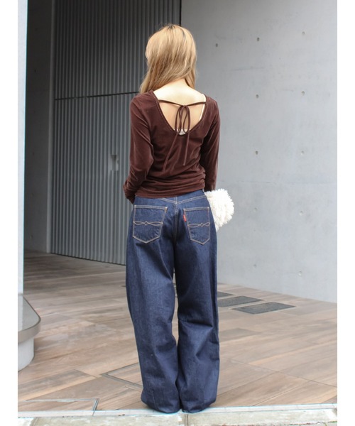 Ungrid（アングリッド）の「カーブルーズデニム（デニムパンツ・レディース・インディゴブルー・25inch/26inch/24inch）」の19枚目の写真