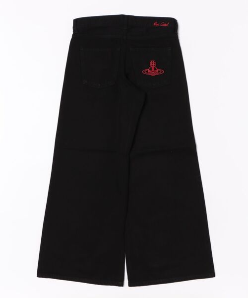Vivienne Westwood（ヴィヴィアンウエストウッド）の「ｵｰｶﾞﾆｯｸｺｯﾄﾝﾃﾞﾆﾑﾌﾚｱﾊﾟﾝﾂ（その他パンツ・レディース・ブルー/ブラック・38/36）」の3枚目の写真