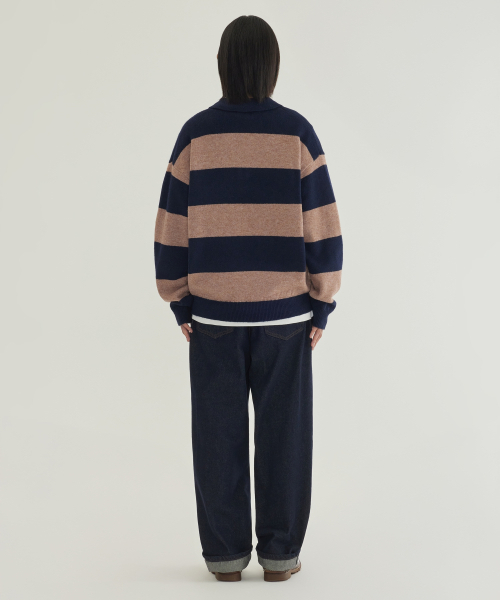 COVERNAT(カバーナット)の「ストライプカラー ニット ネイビー(ニット/セーター・レディース・その他・SMALL/MEDIUM/LARGE/X-LARGE)」の5枚目の写真