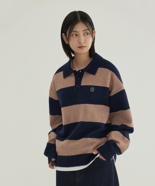 COVERNAT(カバーナット)の「ストライプカラー ニット ネイビー(ニット/セーター・レディース・その他・SMALL/MEDIUM/LARGE/X-LARGE)」の6枚目の写真