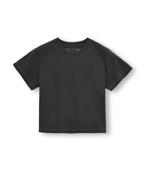 BROWNYARD(ブラウンヤード)の「W ウォッシュドベイビーTシャツ, ウォッシュドブラック(Tシャツ/カットソー・レディース・その他・1/2)」の1枚目の写真