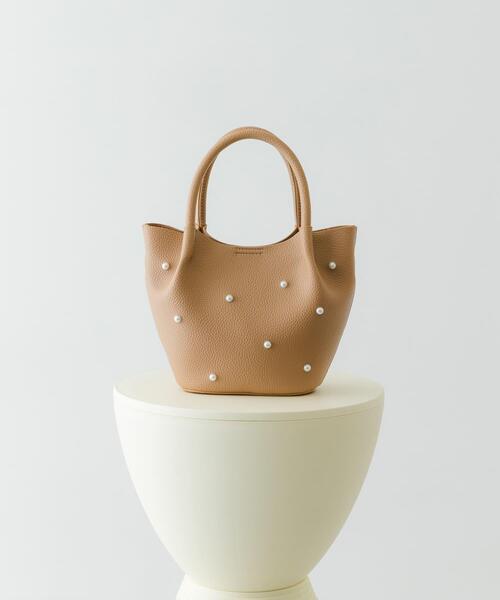 RODE SKO（ロデスコ）の「インバッグ付ミニパールバッグ（ハンドバッグ・レディース・グレー/ブラック/ベージュ・ONE）」の3枚目の写真