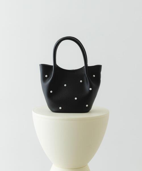 RODE SKO（ロデスコ）の「インバッグ付ミニパールバッグ（ハンドバッグ・レディース・グレー/ブラック/ベージュ・ONE）」の2枚目の写真