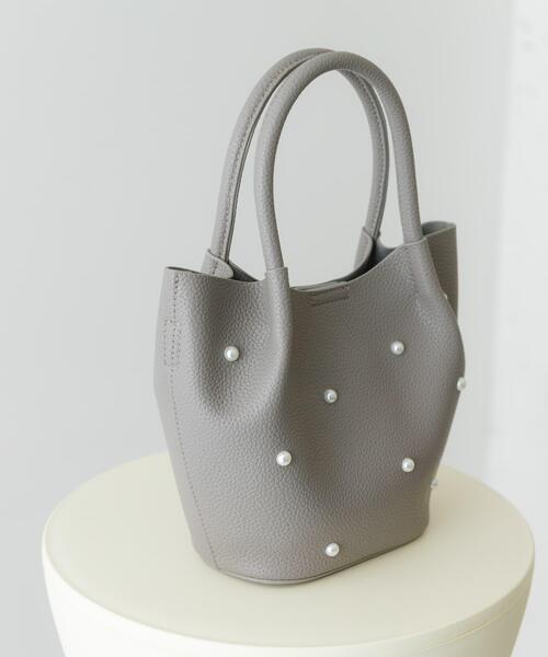 RODE SKO（ロデスコ）の「インバッグ付ミニパールバッグ（ハンドバッグ・レディース・グレー/ブラック/ベージュ・ONE）」の17枚目の写真