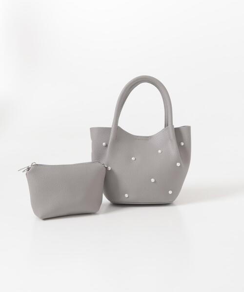 RODE SKO（ロデスコ）の「インバッグ付ミニパールバッグ（ハンドバッグ・レディース・グレー/ブラック/ベージュ・ONE）」の16枚目の写真