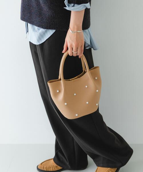 RODE SKO（ロデスコ）の「インバッグ付ミニパールバッグ（ハンドバッグ・レディース・グレー/ブラック/ベージュ・ONE）」の11枚目の写真