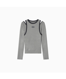 Stretch Layered T Shirt_Gray