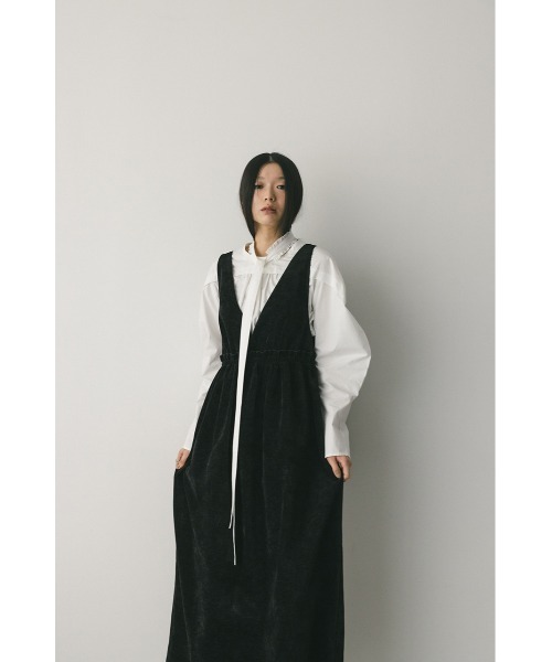STYLEMIXER(スタイルミキサー)の「2WAYベロアジャンパースカート(ジャンパースカート・レディース・ブラック/ライム・SMALL/MEDIUM)」の9枚目の写真