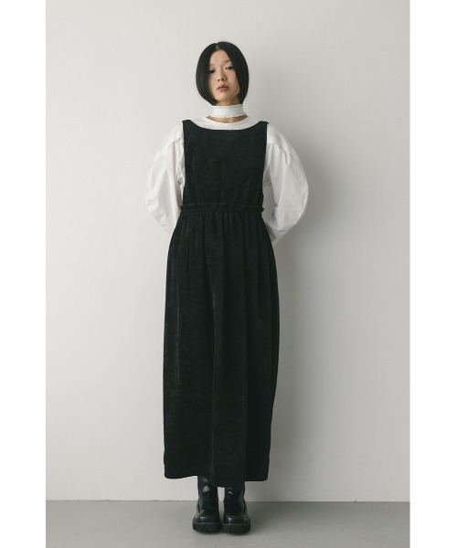 STYLEMIXER(スタイルミキサー)の「2WAYベロアジャンパースカート(ジャンパースカート・レディース・ブラック/ライム・SMALL/MEDIUM)」の12枚目の写真