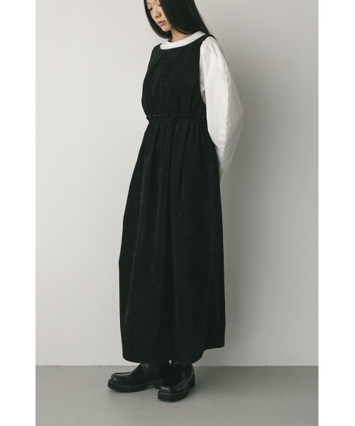 STYLEMIXER(スタイルミキサー)の「2WAYベロアジャンパースカート(ジャンパースカート・レディース・ブラック/ライム・SMALL/MEDIUM)」の13枚目の写真