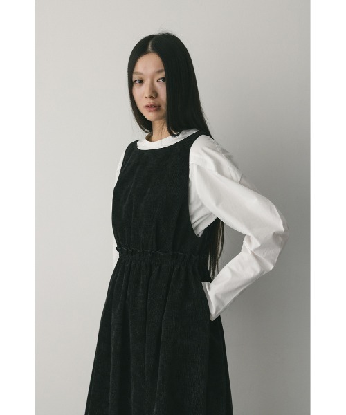 STYLEMIXER(スタイルミキサー)の「2WAYベロアジャンパースカート(ジャンパースカート・レディース・ブラック/ライム・SMALL/MEDIUM)」の14枚目の写真