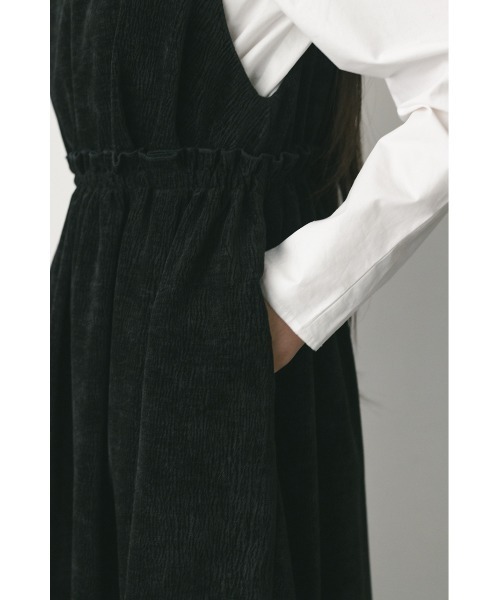 STYLEMIXER(スタイルミキサー)の「2WAYベロアジャンパースカート(ジャンパースカート・レディース・ブラック/ライム・SMALL/MEDIUM)」の16枚目の写真