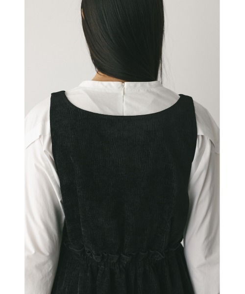 STYLEMIXER(スタイルミキサー)の「2WAYベロアジャンパースカート(ジャンパースカート・レディース・ブラック/ライム・SMALL/MEDIUM)」の17枚目の写真