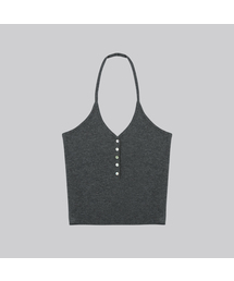 Halter neck knit vest FRFA01NT03_Dark gray