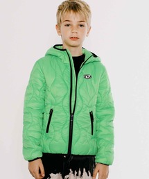 DIESEL KIDS（ディーゼルキッズ）の「DIESEL（ディーゼル）Kids & Junior ワンポイントブランドロゴフードキルティングジャケット（その他アウター）」
