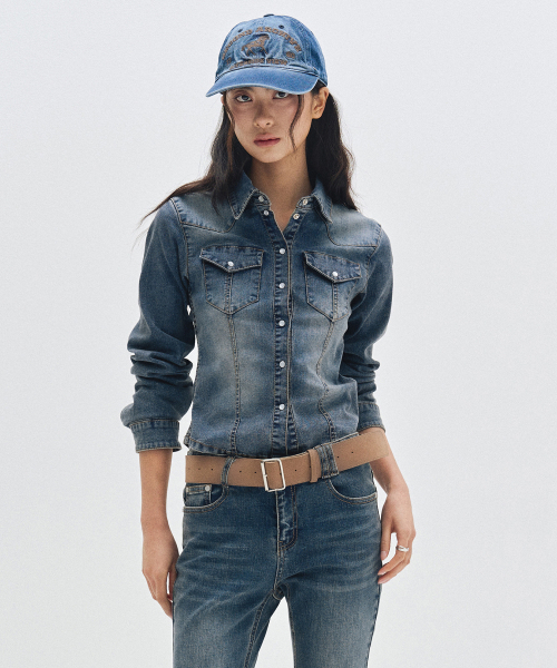 DECET WOMEN(デケット ウーマン)の「Western Slim Denim Shirts DCWSH003BLUE(シャツ/ブラウス・レディース・その他・SMALL/MEDIUM/LARGE)」の7枚目の写真
