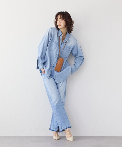 RIVE DROITE(リヴドロワ)の「【RIMH(リムエイチ)】ショルダーパッドロングシャツ(シャツ/ブラウス・レディース・サックスブルー/ブルー・FREE)」の18枚目の写真