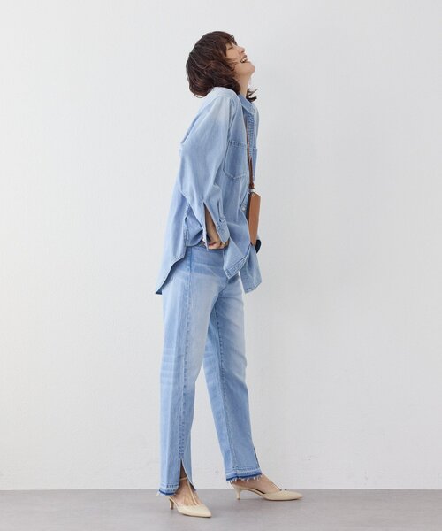 RIVE DROITE(リヴドロワ)の「【RIMH(リムエイチ)】ショルダーパッドロングシャツ(シャツ/ブラウス・レディース・サックスブルー/ブルー・FREE)」の19枚目の写真