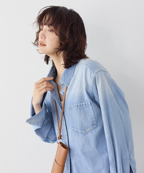 RIVE DROITE(リヴドロワ)の「【RIMH(リムエイチ)】ショルダーパッドロングシャツ(シャツ/ブラウス・レディース・サックスブルー/ブルー・FREE)」の14枚目の写真