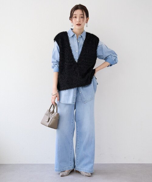 RIVE DROITE(リヴドロワ)の「【RIMH(リムエイチ)】ショルダーパッドロングシャツ(シャツ/ブラウス・レディース・サックスブルー/ブルー・FREE)」の16枚目の写真