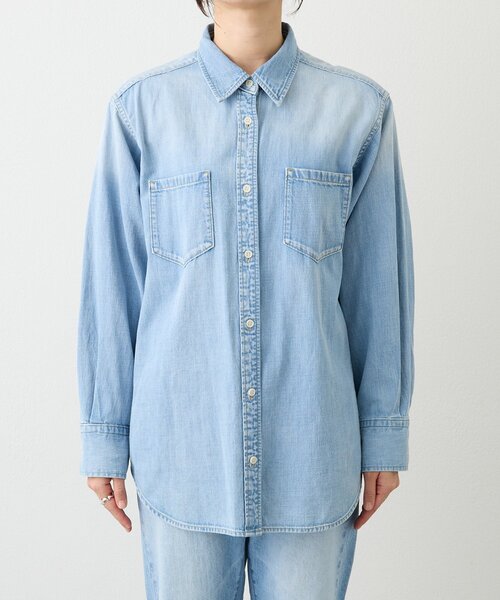 RIVE DROITE(リヴドロワ)の「【RIMH(リムエイチ)】ショルダーパッドロングシャツ(シャツ/ブラウス・レディース・サックスブルー/ブルー・FREE)」の6枚目の写真