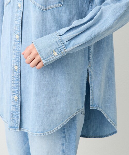 RIVE DROITE(リヴドロワ)の「【RIMH(リムエイチ)】ショルダーパッドロングシャツ(シャツ/ブラウス・レディース・サックスブルー/ブルー・FREE)」の10枚目の写真