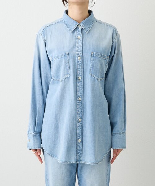 RIVE DROITE(リヴドロワ)の「【RIMH(リムエイチ)】ショルダーパッドロングシャツ(シャツ/ブラウス・レディース・サックスブルー/ブルー・FREE)」の11枚目の写真