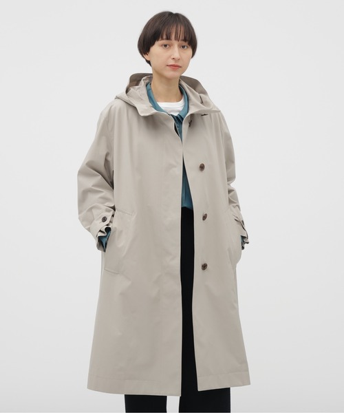 MARGARET HOWELL(マーガレットハウエル)の「DENSE COTTON POPLIN COAT(ダウンジャケット/コート・レディース・グレー系その他3/ベージュ系その他3・1/2)」の2枚目の写真