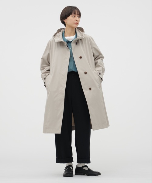 MARGARET HOWELL(マーガレットハウエル)の「DENSE COTTON POPLIN COAT(ダウンジャケット/コート・レディース・グレー系その他3/ベージュ系その他3・1/2)」の4枚目の写真
