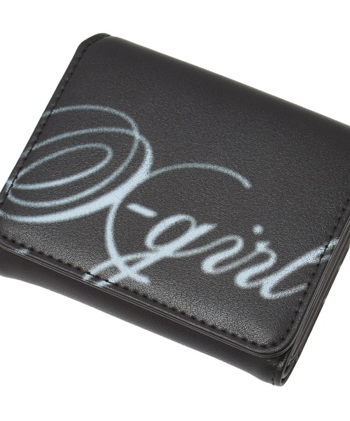 X-girl(エックスガール)の「SPRAY SCRIPT LOGO MINI WALLET(財布・レディース・ブラック/カモフラージュ/ピンク・ONE SIZE)」の6枚目の写真