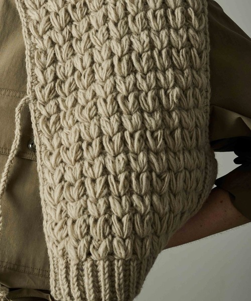 kha:ki(カーキ)の「「KHA:KI / カーキ」HAND KNIT 2WAY VEST(ニット/セーター・レディース・オフホワイト/グレー・1)」の12枚目の写真