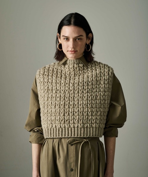 kha:ki(カーキ)の「「KHA:KI / カーキ」HAND KNIT 2WAY VEST(ニット/セーター・レディース・オフホワイト/グレー・1)」の15枚目の写真