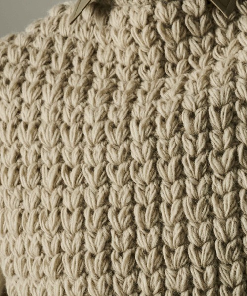 kha:ki(カーキ)の「「KHA:KI / カーキ」HAND KNIT 2WAY VEST(ニット/セーター・レディース・オフホワイト/グレー・1)」の16枚目の写真