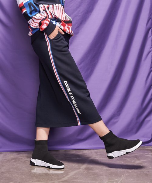 CORALIAN(コラリアン)の「ランオフロングスウェットスカートネイビー(スカート・レディース・その他・M/L/XL/S)」の3枚目の写真