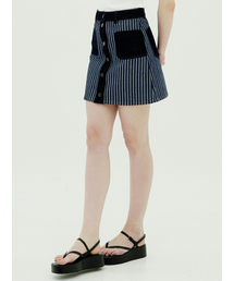 RAAM（ラム）の「RSS5001 Striped Front Pocket Denim Short Skirt（スカート）」