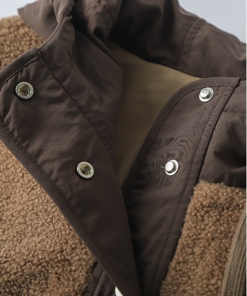 La-gemme（ラジェム）の「フードボアコート（ブルゾン・レディース・ブラウン/ベージュ/チャコール・フリー）」の16枚目の写真