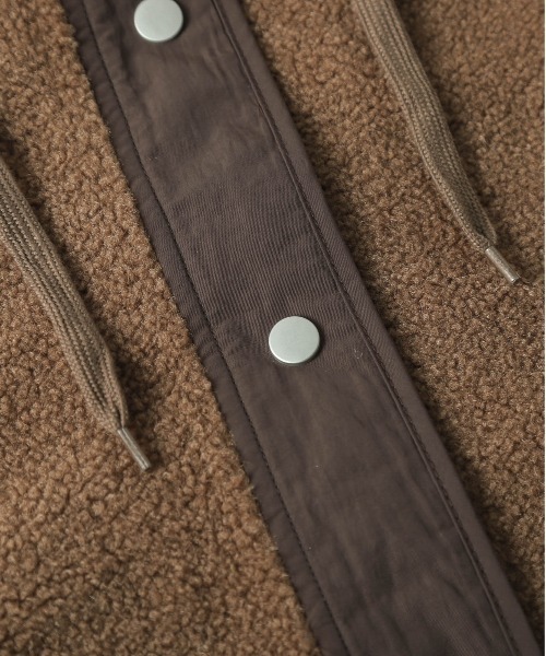 La-gemme（ラジェム）の「フードボアコート（ブルゾン・レディース・ブラウン/ベージュ/チャコール・フリー）」の17枚目の写真