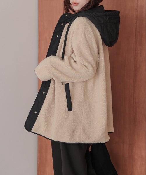 セール】フードボアコート（ブルゾン）｜La-gemme（ラジェム）の