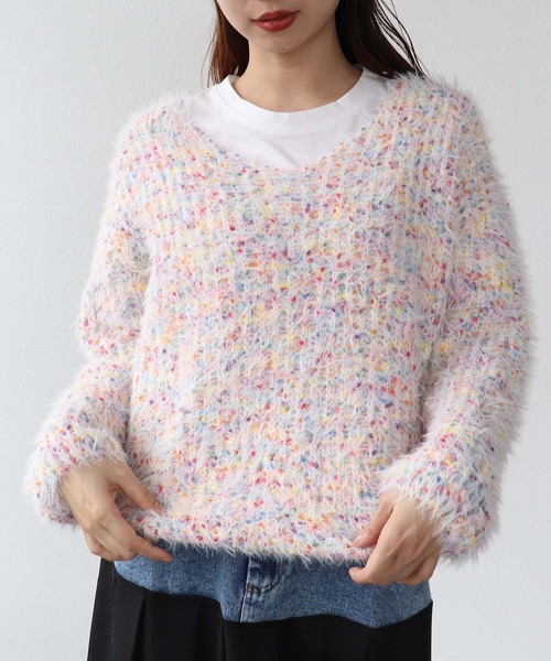 Cepica（セピカ）の「ポコポコMIXヤーンニットプルオーバー（ニット/セーター・レディース・アイボリー・FREE）」の4枚目の写真