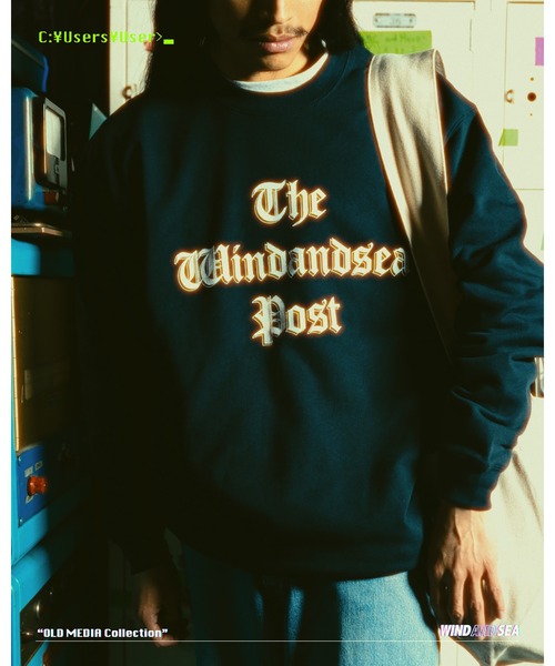 WIND AND SEA(ウィンダンシー)の「THE WINDANDSEA POST CREWNECK SWEATSHIRT(スウェット・メンズ・ネイビー/ブラック・S/XL)」の3枚目の写真