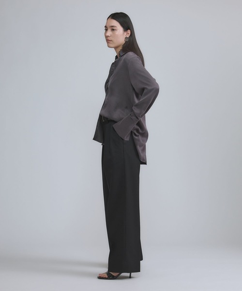 Chaos（カオス）の「Chaos(カオス)/ リュシールブラウス　【セットアップ可】（シャツ/ブラウス・レディース・ライトベージュ/グレー・FREE）」の4枚目の写真