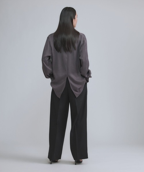 Chaos（カオス）の「Chaos(カオス)/ リュシールブラウス　【セットアップ可】（シャツ/ブラウス・レディース・ライトベージュ/グレー・FREE）」の5枚目の写真