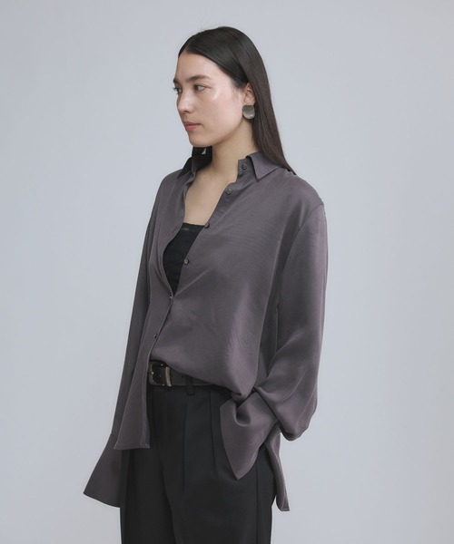 Chaos（カオス）の「Chaos(カオス)/ リュシールブラウス　【セットアップ可】（シャツ/ブラウス・レディース・ライトベージュ/グレー・FREE）」の7枚目の写真