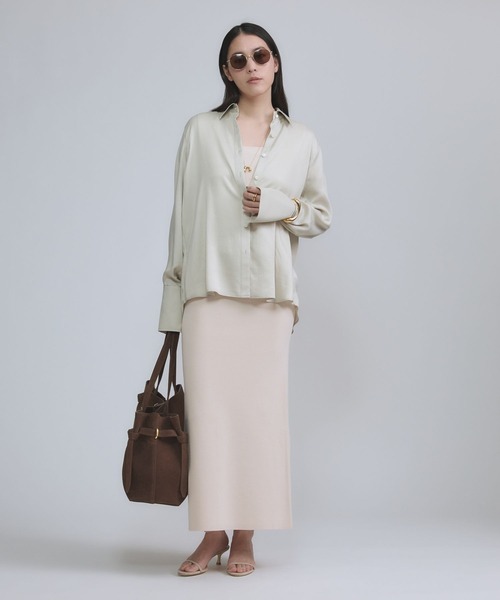 Chaos（カオス）の「Chaos(カオス)/ リュシールブラウス　【セットアップ可】（シャツ/ブラウス・レディース・ライトベージュ/グレー・FREE）」の13枚目の写真