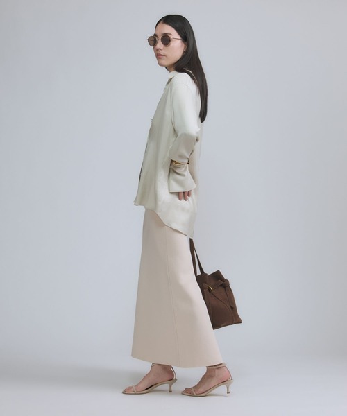 Chaos（カオス）の「Chaos(カオス)/ リュシールブラウス　【セットアップ可】（シャツ/ブラウス・レディース・ライトベージュ/グレー・FREE）」の14枚目の写真