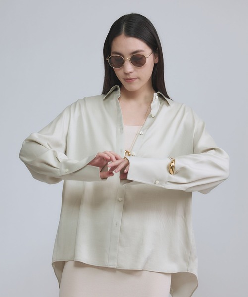 Chaos（カオス）の「Chaos(カオス)/ リュシールブラウス　【セットアップ可】（シャツ/ブラウス・レディース・ライトベージュ/グレー・FREE）」の16枚目の写真